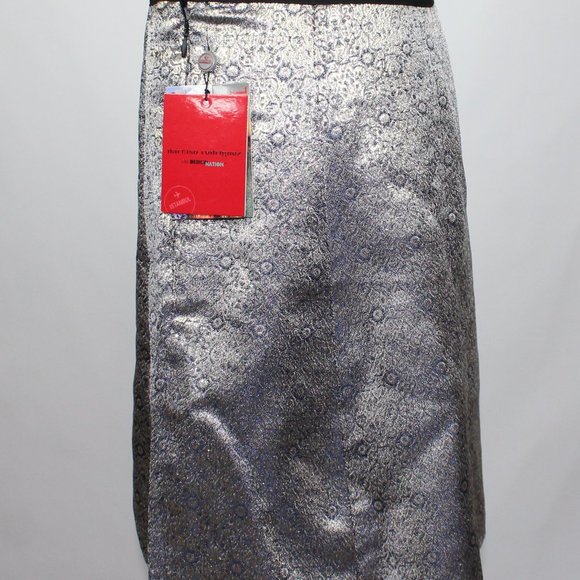 NWT Narciso Rodriguez x Design Nation Women's Skirt 6 Jacquard Gold Metallic - Picture 5 of 9